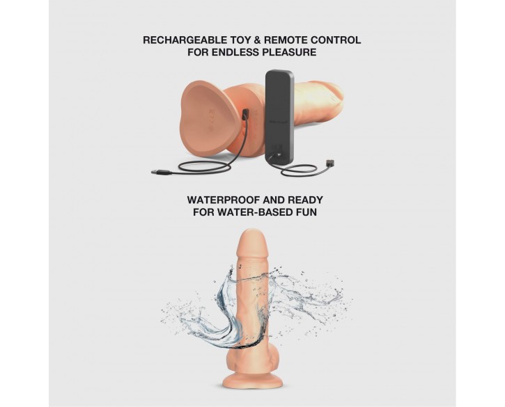 Фалоімітатор з вібрацією та ротацією Strap-On-Me Rotating & Vibrating Realistic Dildo – L – Vanilla