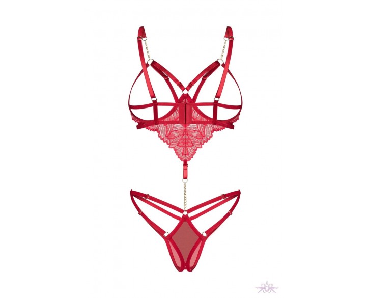 Боді Obsessive Matildea crotchless teddy L/XL