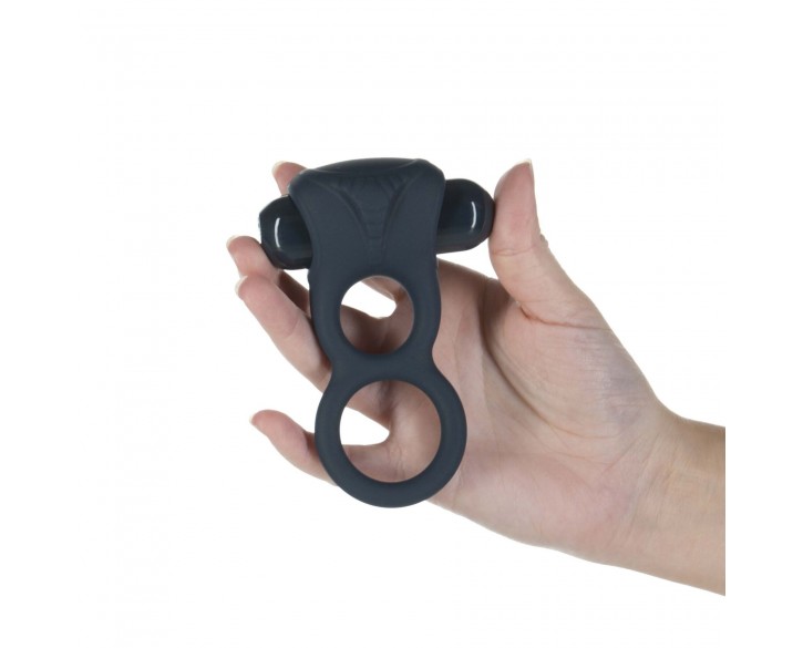 Подвійне ерекційне кільце з вібрацією Lux Active-Triad - Vibrating Dual Cock Ring, пульт ДК