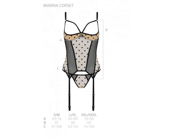 Корсет MARINA CORSET beige L/XL - Passion