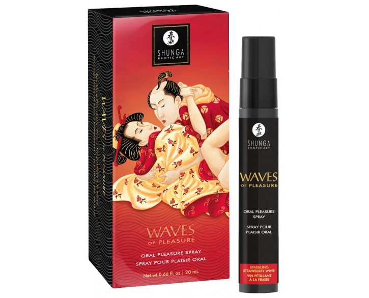 Спрей для посилення слиновиділення Shunga Waves of Pleasure Strawberry Sparkling Wine