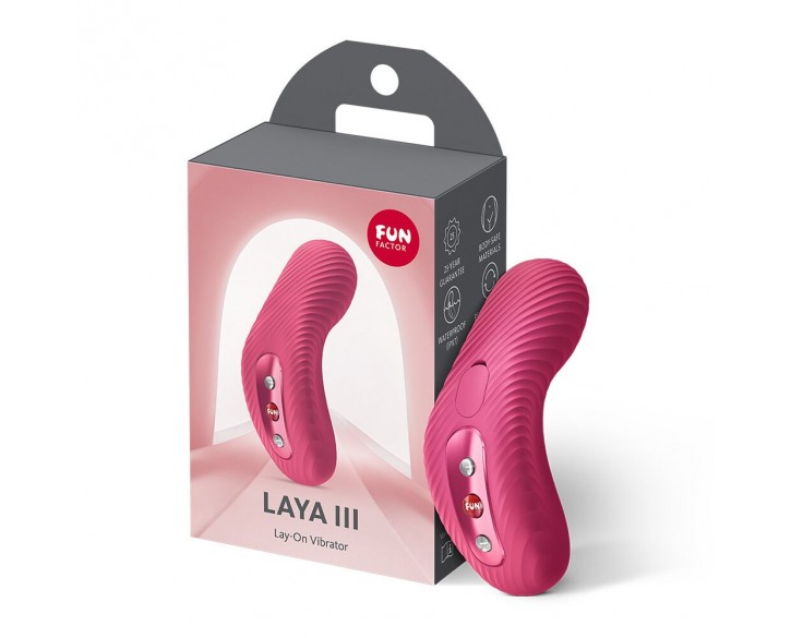 Накладний вібратор Fun Factory LAYA III Raspberry, ефект постукування пальцем