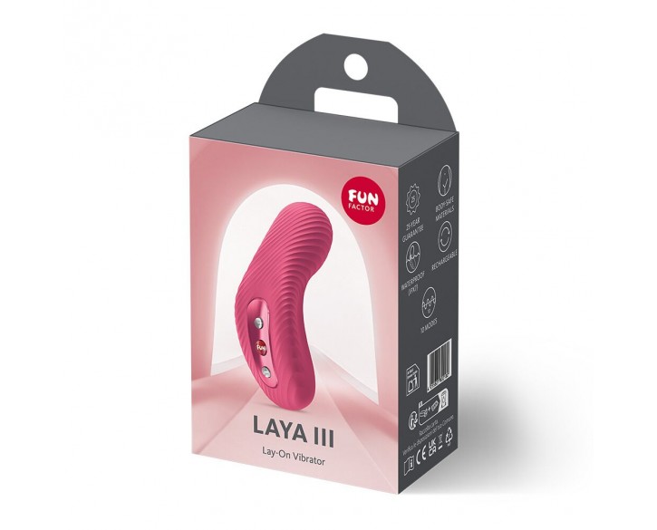 Накладний вібратор Fun Factory LAYA III Raspberry, ефект постукування пальцем