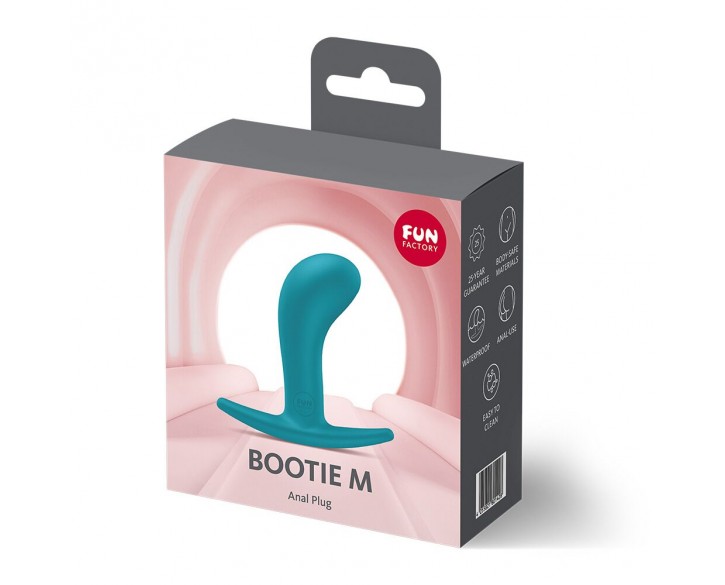 Анальна пробка Fun Factory BOOTIE M Aquamarine, діаметр 3,3 см, тонкий обмежувач