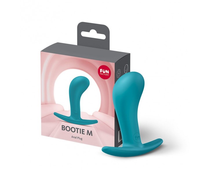 Анальна пробка Fun Factory BOOTIE M Aquamarine, діаметр 3,3 см, тонкий обмежувач