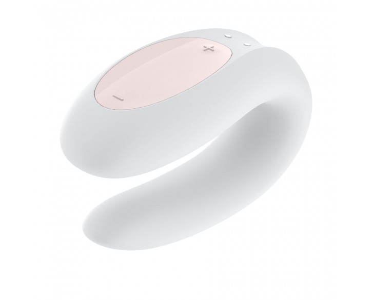 Смартвібратор для пар Satisfyer Double Joy White із широким кліторальним стимулятором