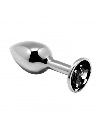 Металева анальна пробка з кристалом Alive Mini Metal Butt Plug Black L