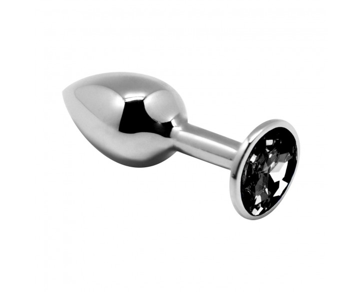 Металева анальна пробка з кристалом Alive Mini Metal Butt Plug Black L