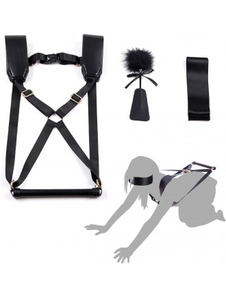 БДСМ-набір LOCKINK YEAHWOW Black Doggy Style Saddle set