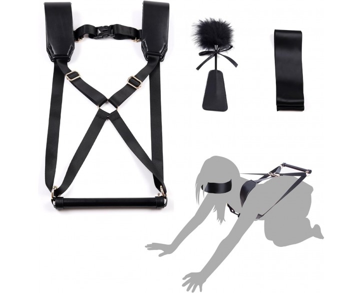 БДСМ-набір LOCKINK YEAHWOW Black Doggy Style Saddle set