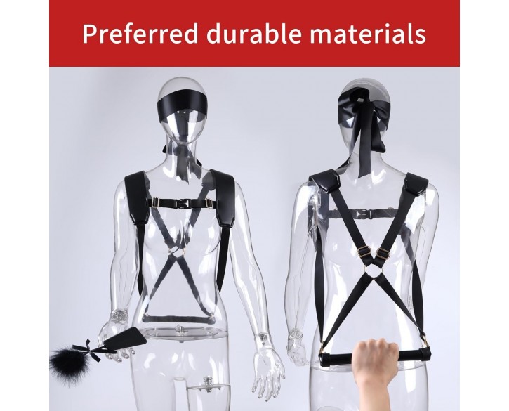 БДСМ-набір LOCKINK YEAHWOW Black Doggy Style Saddle set