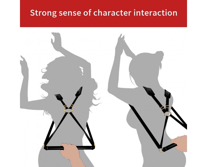 БДСМ-набір LOCKINK YEAHWOW Black Doggy Style Saddle set