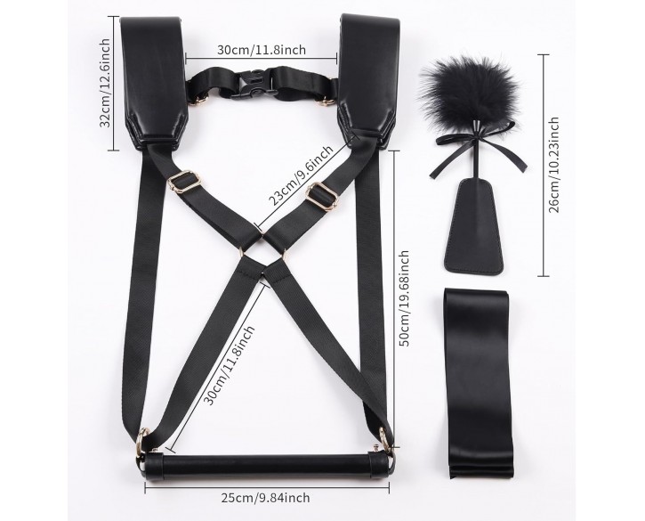 БДСМ-набір LOCKINK YEAHWOW Black Doggy Style Saddle set