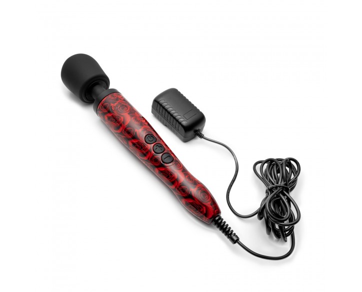 Вібромасажер DOXY Original ROSE PATTERN, дуже потужний, живлення 220В, пульсівні вібрації