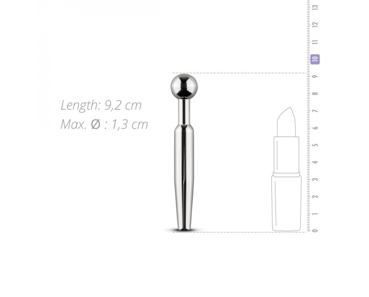 Порожнинний уретральний стимулятор Sinner Gear Unbendable – Hollow Penis Plug, довж.7,5см, діам.12мм