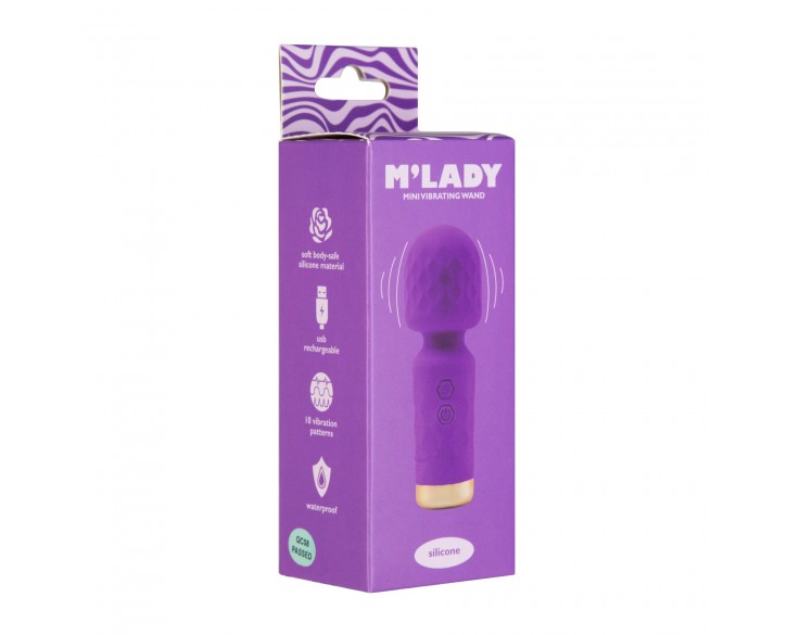 Вібромасажер M’Lady Mini Vibrating Wand Purple