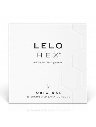 Презервативи LELO HEX Condoms Original 3 Pack, тонкі та суперміцні