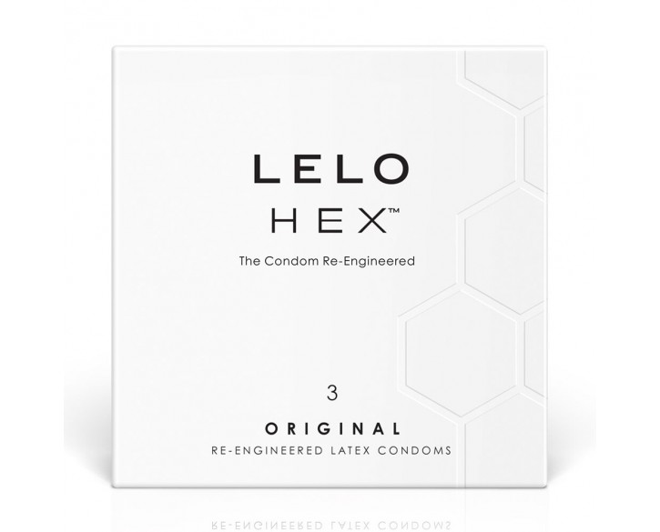 Презервативи LELO HEX Condoms Original 3 Pack, тонкі та суперміцні