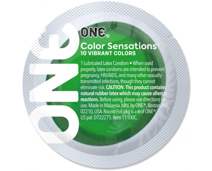 Презерватив ONE Color Sensations - ONE with nature (Emerald) 1 шт