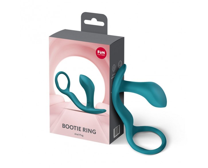 Анальна пробка з ерекційним кільцем Fun Factory BOOTIE RING Bottle Green