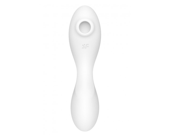 Вакуумний смарт-стимулятор із вібрацією Satisfyer Curvy Trinity 5 (White), керування зі смартфона