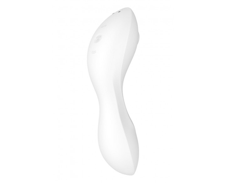 Вакуумний смарт-стимулятор із вібрацією Satisfyer Curvy Trinity 5 (White), керування зі смартфона