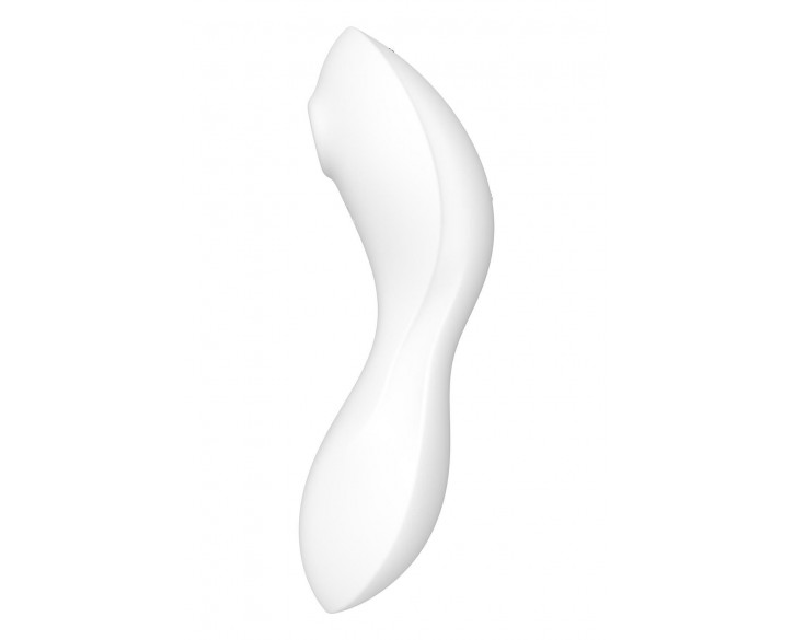 Вакуумний смарт-стимулятор із вібрацією Satisfyer Curvy Trinity 5 (White), керування зі смартфона