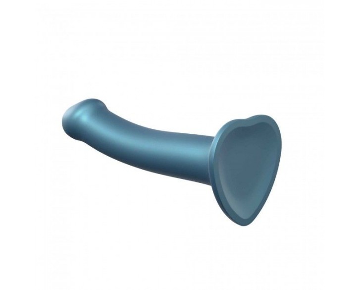 Насадка для страпону Strap-On-Me Mono Density Dildo M Blue, діам. 3,3 см, одношаровий силікон, гнучк