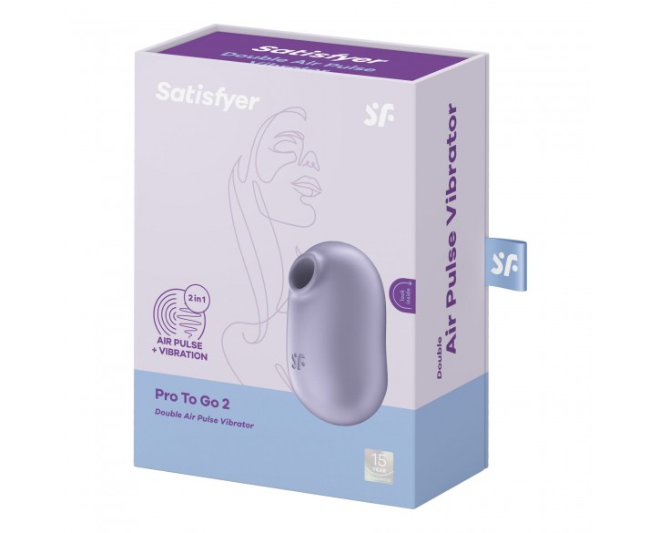 Вакуумний стимулятор із вібрацією Satisfyer Pro To Go 2 Violet