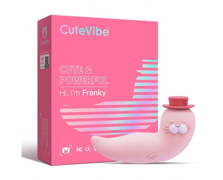 Вакуумний вібратор CuteVibe Franky Pink