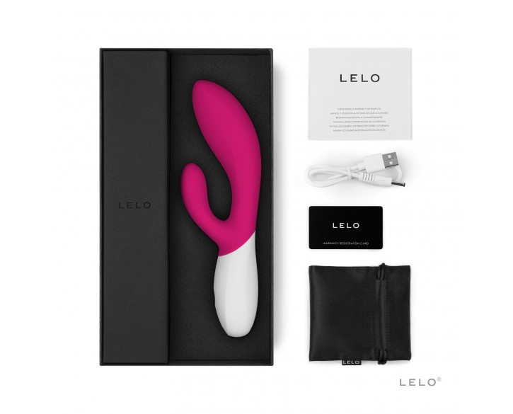 Вібратор-кролик LELO Ina Wave 2 Cerise, манливий рух стовбура + вібрації