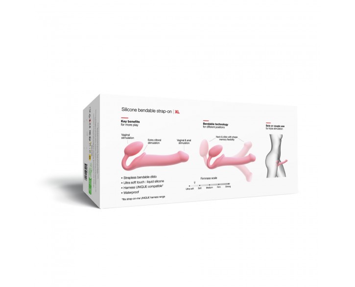 Безремінний страпон Strap-On-Me Rose XL, повністю регульований, діаметр 4,5 см