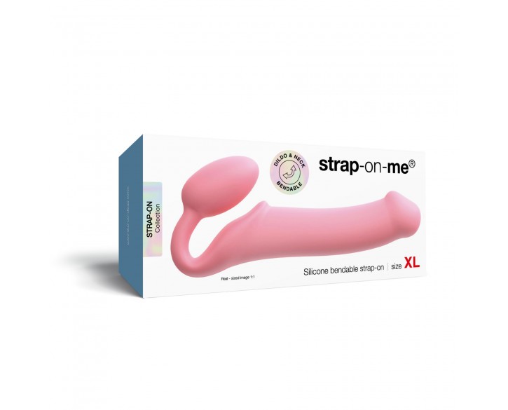 Безремінний страпон Strap-On-Me Rose XL, повністю регульований, діаметр 4,5 см