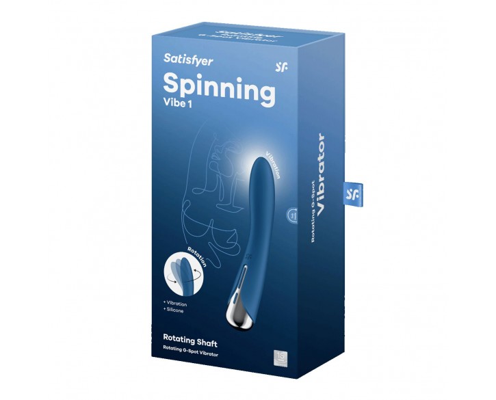 Вібратор точки G з обертанням Satisfyer Spinning Vibe 1 Blue, 2 мотори