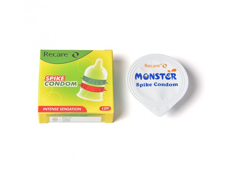 Насадка на член Recare Spike Condom Green (презерватив з рядами шипів)