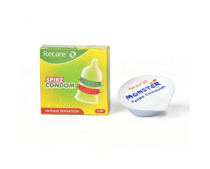 Насадка на член Recare Spike Condom Green (презерватив з рядами шипів)