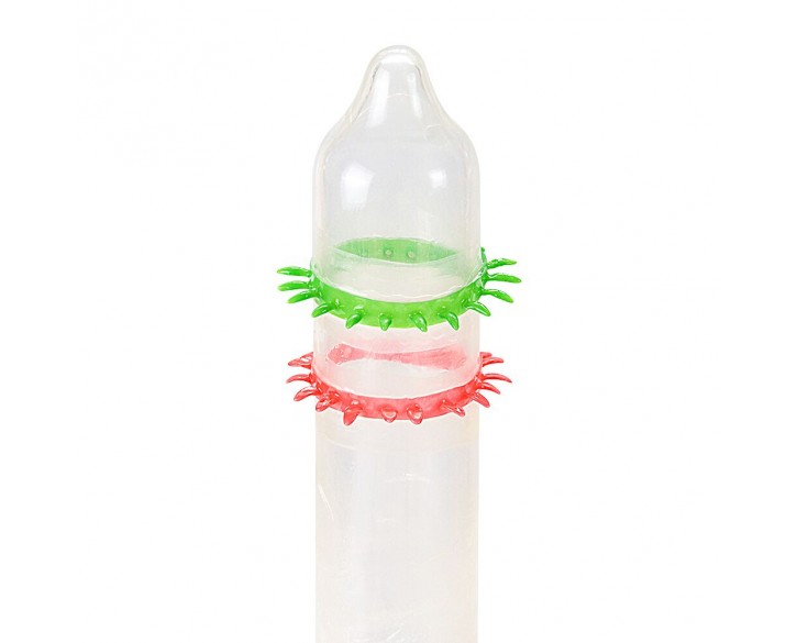Насадка на член Recare Spike Condom Green (презерватив з рядами шипів)