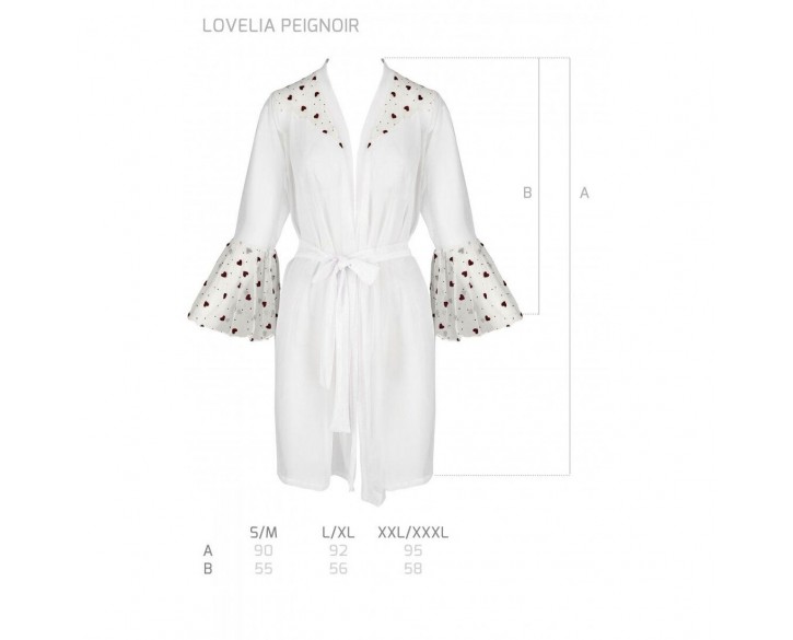 Повітряний пеньюар LOVELIA PEIGNOIR white S/M - Passion