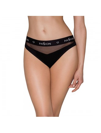 Трусики з прозорою вставкою Passion PS006 PANTIES black, size L