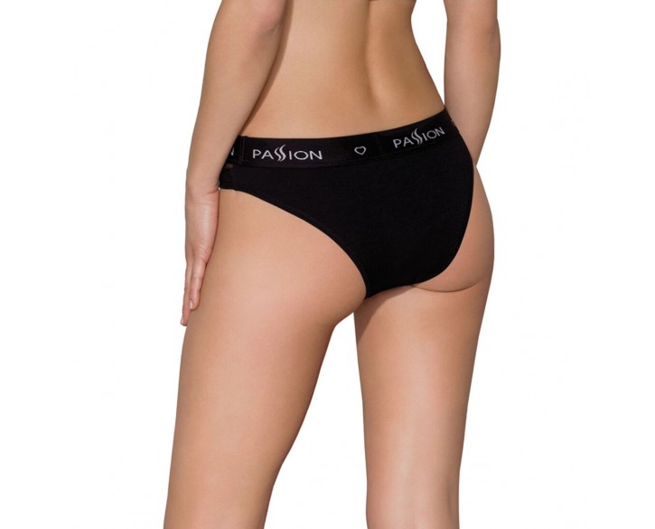 Трусики з прозорою вставкою Passion PS006 PANTIES black, size L