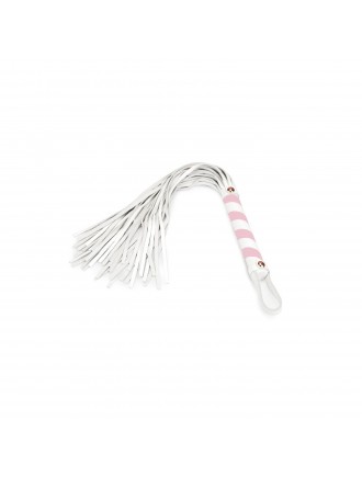 Флогер Liebe Seele White & Pink Leather Flogger