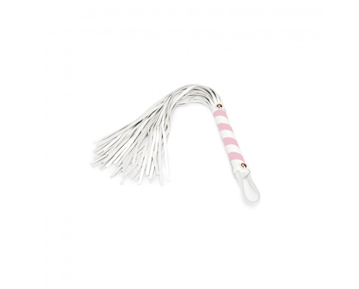 Флогер Liebe Seele White & Pink Leather Flogger