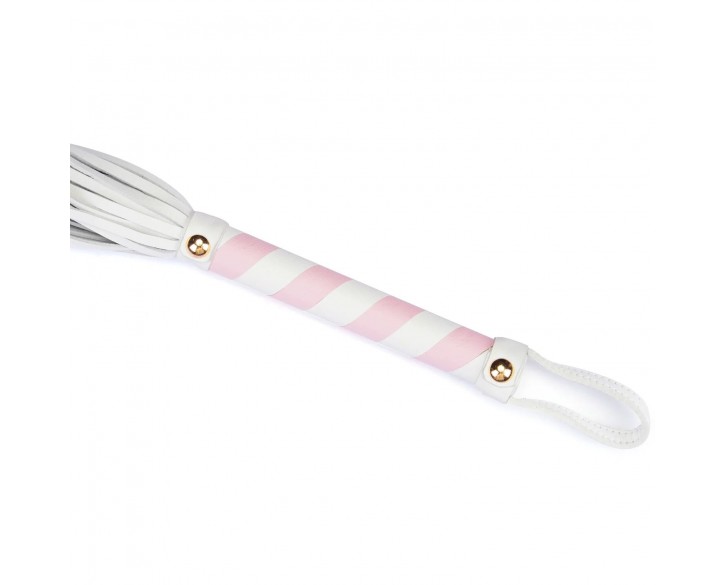 Флогер Liebe Seele White & Pink Leather Flogger