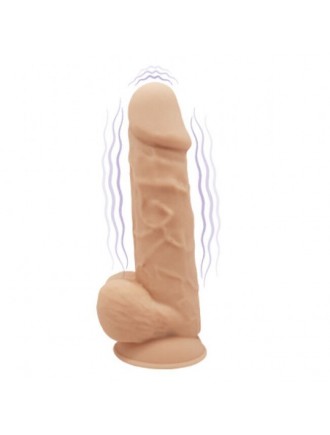 Фалоімітатор з вібрацією SilexD Norman Vibro Flesh (MODEL 1 size 8,5in), двошаровий, діаметр 5 см