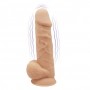 Фалоімітатор з вібрацією SilexD Norman Vibro Flesh (MODEL 1 size 8,5in), двошаровий, діаметр 5 см