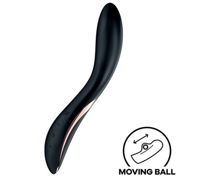 Вібратор із перлинною стимуляцією точки G Satisfyer Rrrolling Explosion Black