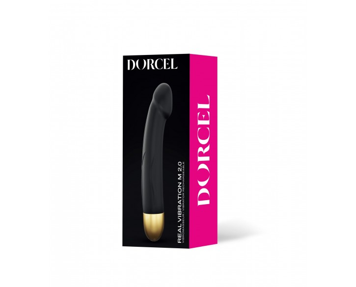 Вібратор Dorcel Real Vibration M Gold 2.0, діаметр 3,7см, перезаряджається, для точки G