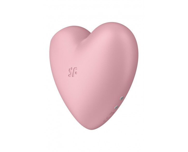 Вакуумний стимулятор-серце з вібрацією Satisfyer Cutie Heart Light Red