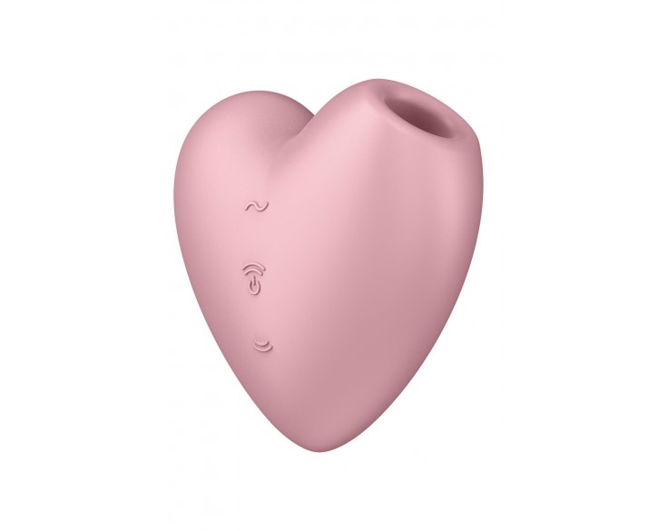 Вакуумний стимулятор-серце з вібрацією Satisfyer Cutie Heart Light Red