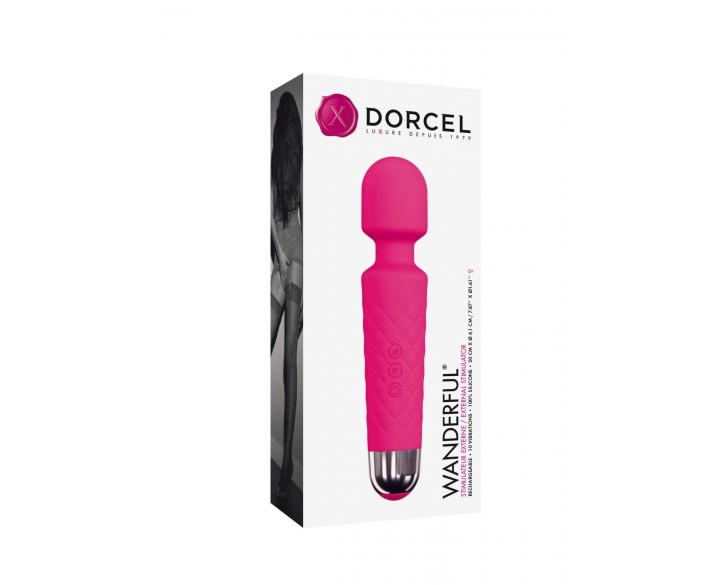 Мінівібромасажер Dorcel Wand Wanderful Magenta потужний, водонепроникний